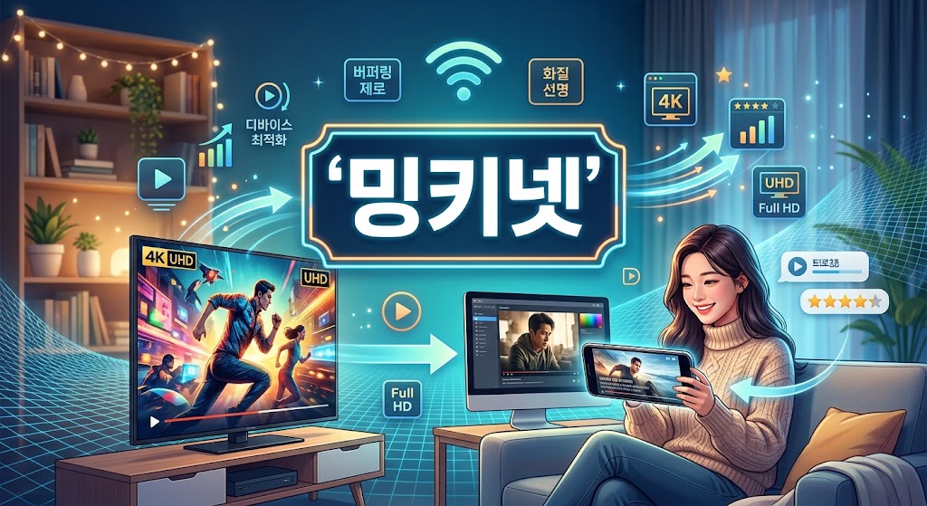 TV부터 모바일 가로모드까지: 끊김 없이 4K 초고화질 즐기는 밍키넷  스트리밍 최적화 팁